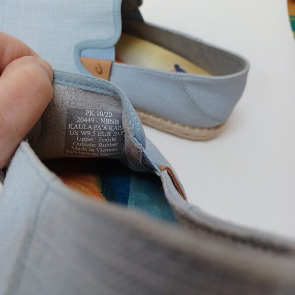 Olu Kai Shoes Kaula Pa'a Kapa Convertible Espadrille Flats Womens US 9.5 - Picture 10 of 16
